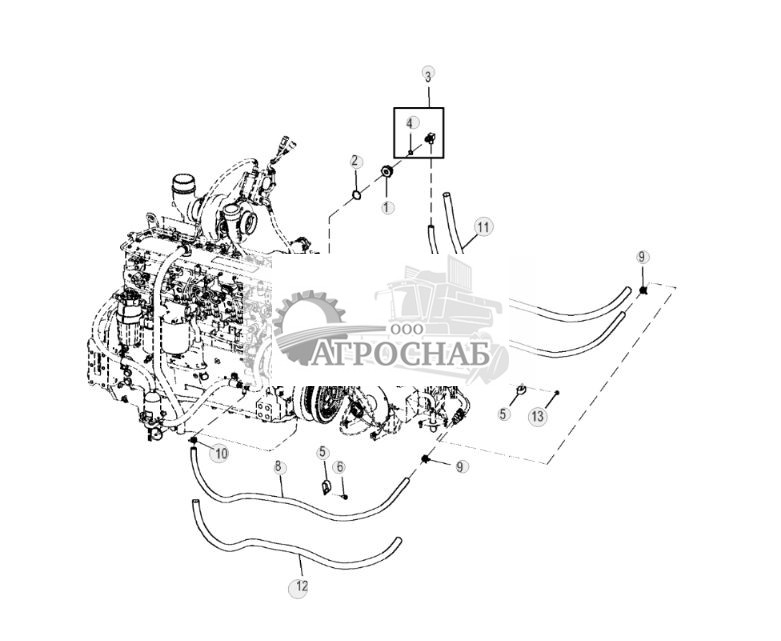Шланги обогревателя кабины (6090hdw01  6090hdw04) (с обогревателем охлаждающей жидкости) - ST879508 216.jpg